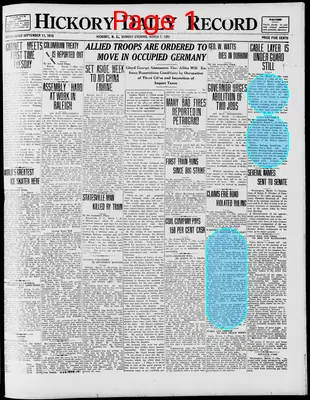 Page thumbnail for Hickory Daily Record