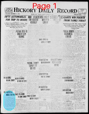 Page thumbnail for Hickory Daily Record