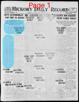 Page thumbnail for Hickory Daily Record