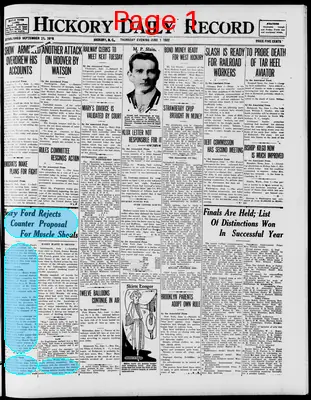 Page thumbnail for Hickory Daily Record
