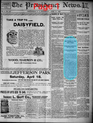 Page thumbnail for The Providence News