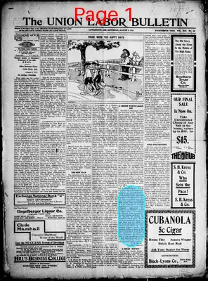 Page thumbnail for Union Labor Bulletin