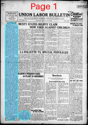Page thumbnail for Union Labor Bulletin