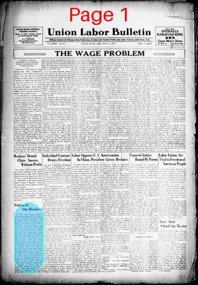Page thumbnail for Union Labor Bulletin
