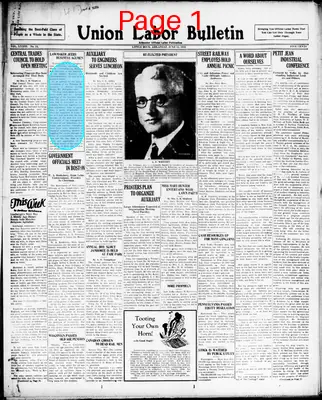 Page thumbnail for Union Labor Bulletin