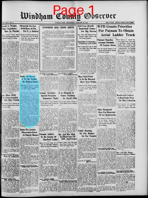 Page thumbnail for Windham County Observer