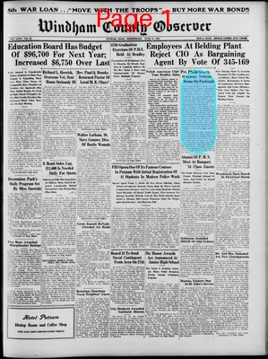 Page thumbnail for Windham County Observer