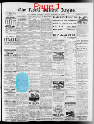 Page thumbnail for The Rock Island Argus