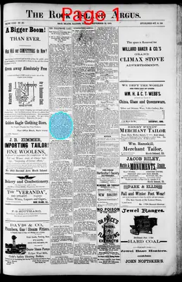 Page thumbnail for The Rock Island Argus