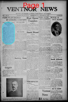 Page thumbnail for Ventnor News