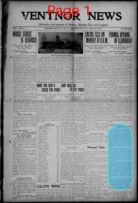 Page thumbnail for Ventnor News