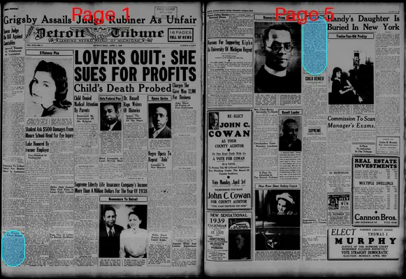 Page thumbnail for The Detroit Tribune