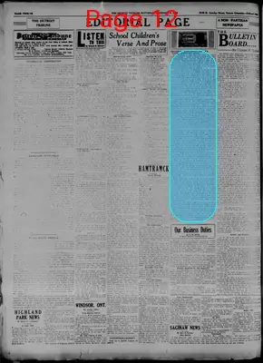 Page thumbnail for The Detroit Tribune