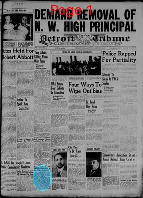 Page thumbnail for The Detroit Tribune