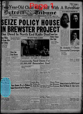 Page thumbnail for The Detroit Tribune