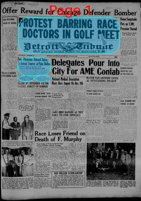 Page thumbnail for The Detroit Tribune