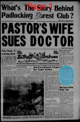 Page thumbnail for The Detroit Tribune