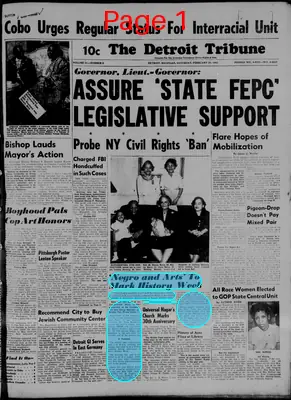 Page thumbnail for The Detroit Tribune