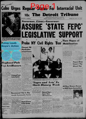 Page thumbnail for The Detroit Tribune