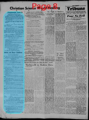 Page thumbnail for The Detroit Tribune