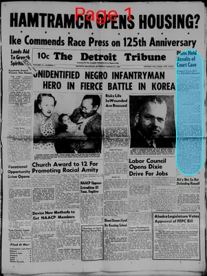 Page thumbnail for The Detroit Tribune