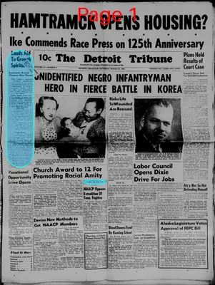 Page thumbnail for The Detroit Tribune