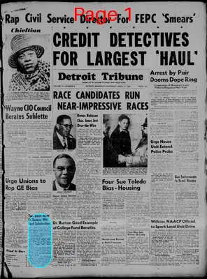 Page thumbnail for The Detroit Tribune