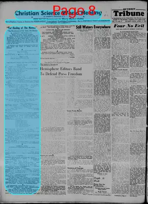 Page thumbnail for The Detroit Tribune