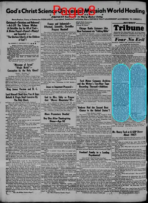 Page thumbnail for The Detroit Tribune