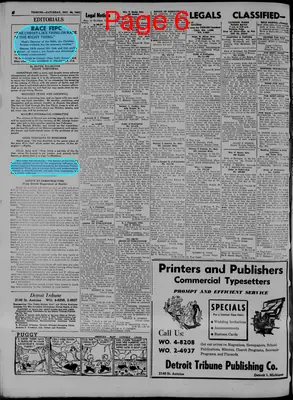 Page thumbnail for The Detroit Tribune