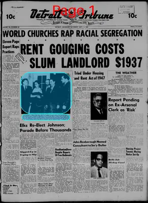Page thumbnail for The Detroit Tribune