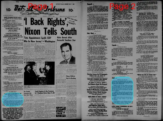 Page thumbnail for The Detroit Tribune