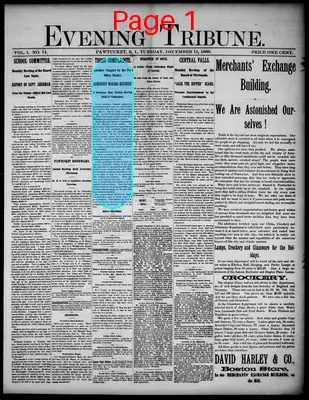 Page thumbnail for Evening Tribune