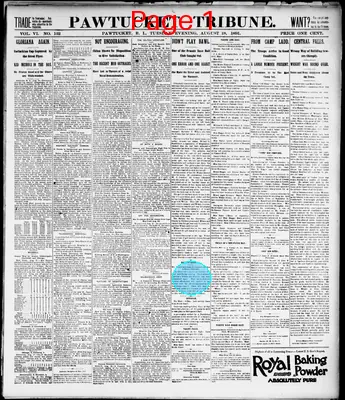 Page thumbnail for Pawtucket Tribune