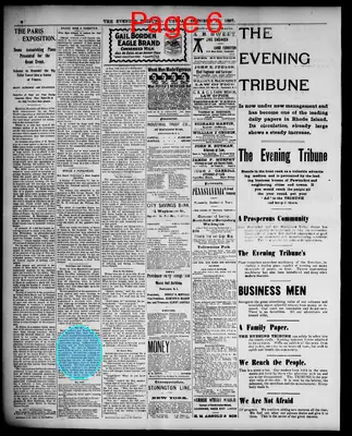 Page thumbnail for The Evening Tribune