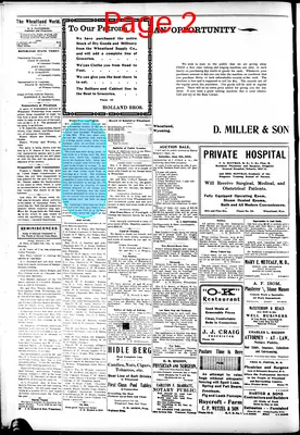 Page thumbnail for The Wheatland World