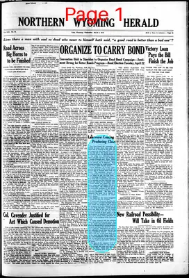 Page thumbnail for The Northern Wyoming Herald