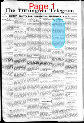 Page thumbnail for Torrington Telegram
