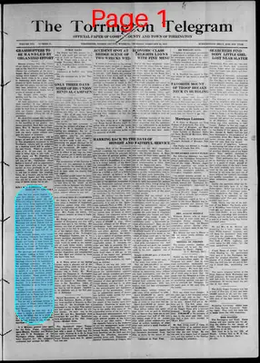 Page thumbnail for Torrington Telegram