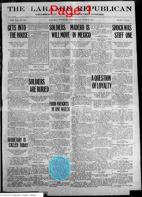 Page thumbnail for The Laramie Republican