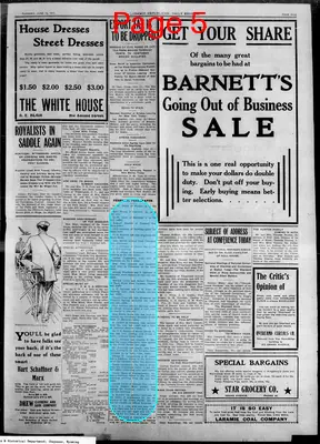 Page thumbnail for The Laramie Republican