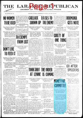 Page thumbnail for The Laramie Republican