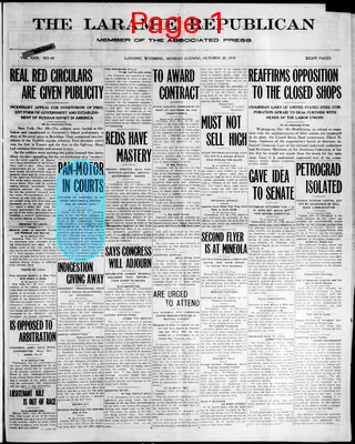 Page thumbnail for The Laramie Republican