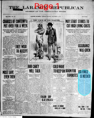 Page thumbnail for The Laramie Republican