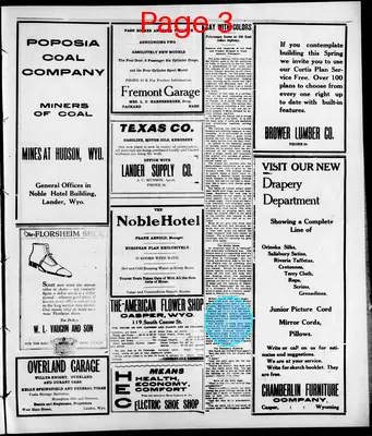 Page thumbnail for Lander Evening Post