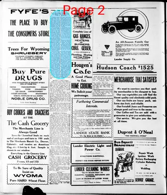 Page thumbnail for Lander Evening Post