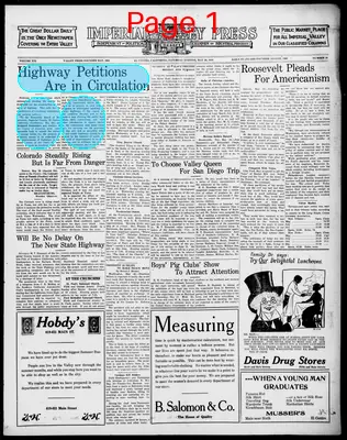 Page thumbnail for Imperial Valley Press