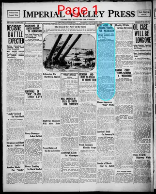Page thumbnail for Imperial Valley Press