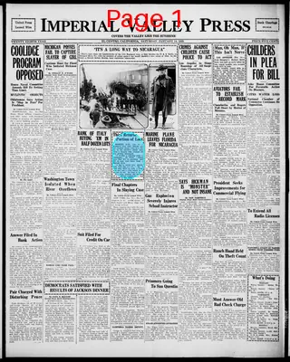 Page thumbnail for Imperial Valley Press