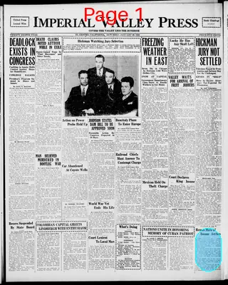 Page thumbnail for Imperial Valley Press